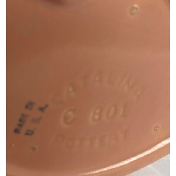 VTG Catalina Pottery C 801 Pink Demure Peasant Woman Vase Planter Made in USA - Picture 7 of 14
